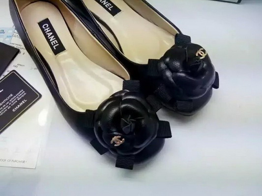 CHANEL Shallow mouth flat shoes Women--132